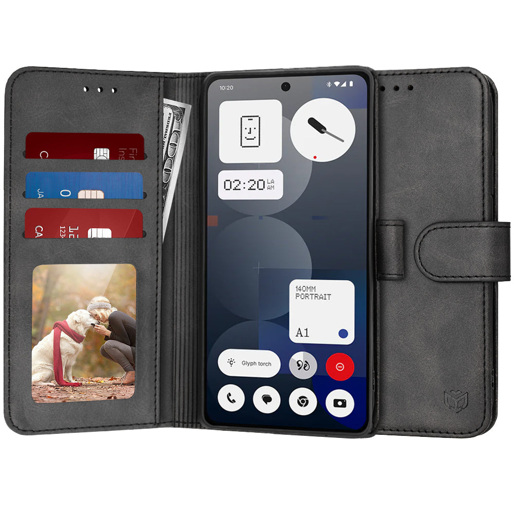 Funda para Nothing Phone (3a) Pro, Techsuit, Diary Book, Negra