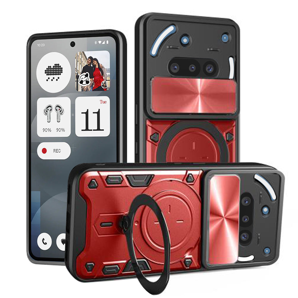 Funda para Nothing Phone (3a), Techsuit, CamGuard Pro, Roja