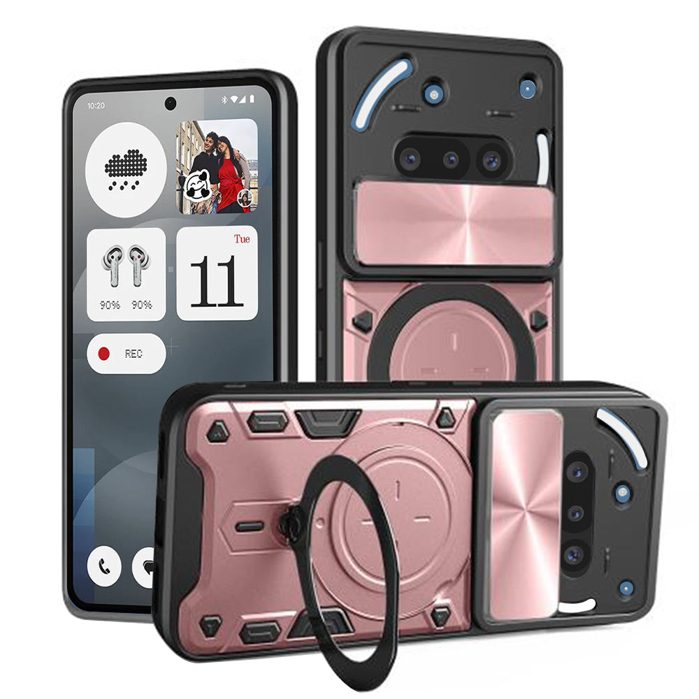 Funda para Nothing Phone (3a), Techsuit, CamGuard Pro, Rosa Dorado