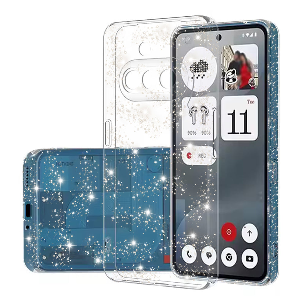 Funda para Nothing Phone (3a), Techsuit, SparkleSkin, Transparente