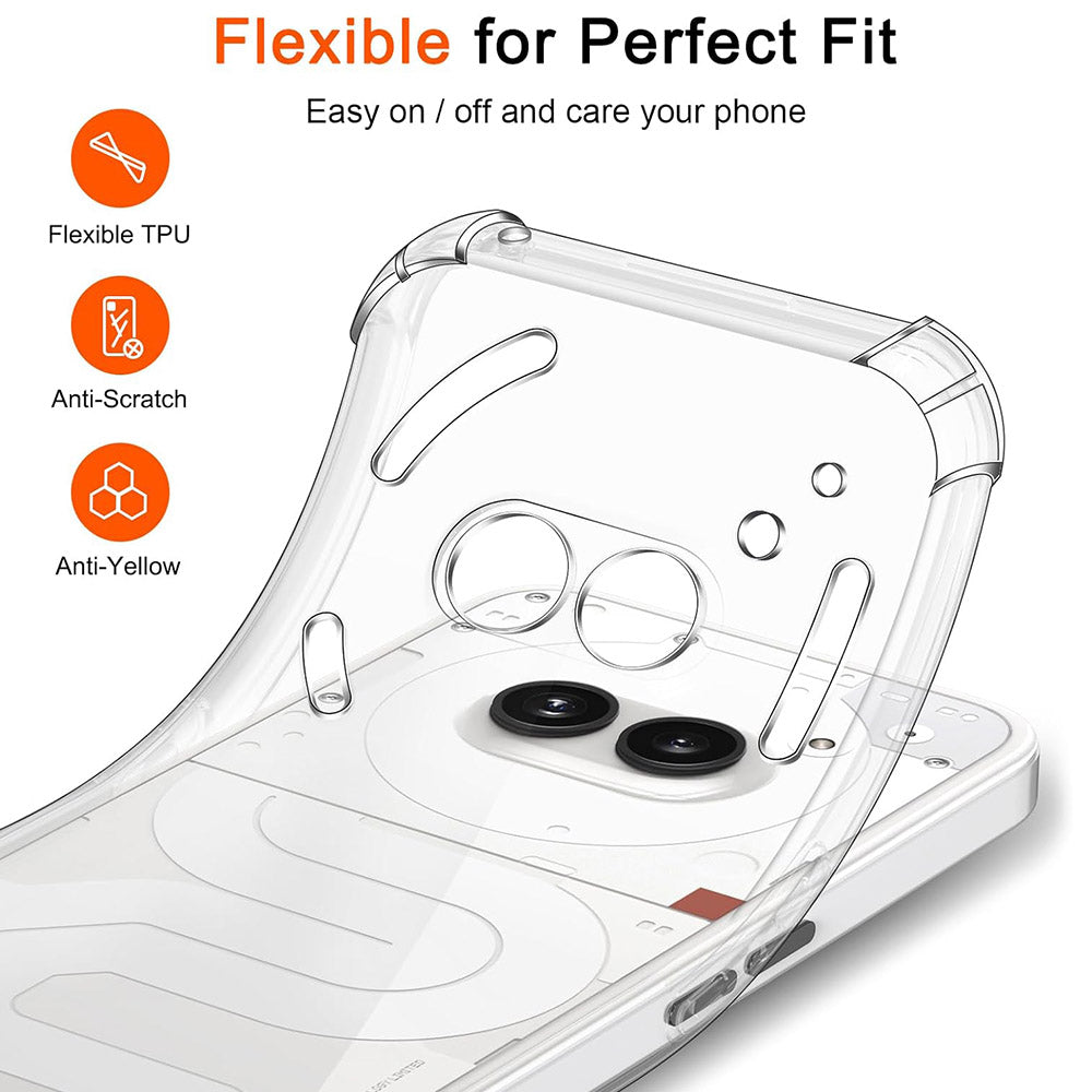 Funda para Nothing Phone (4a), Techsuit, Shockproof Clear, Transparente