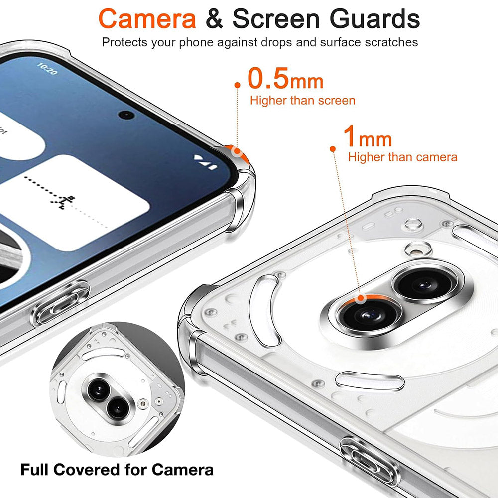 Funda para Nothing Phone (4a), Techsuit, Shockproof Clear, Transparente