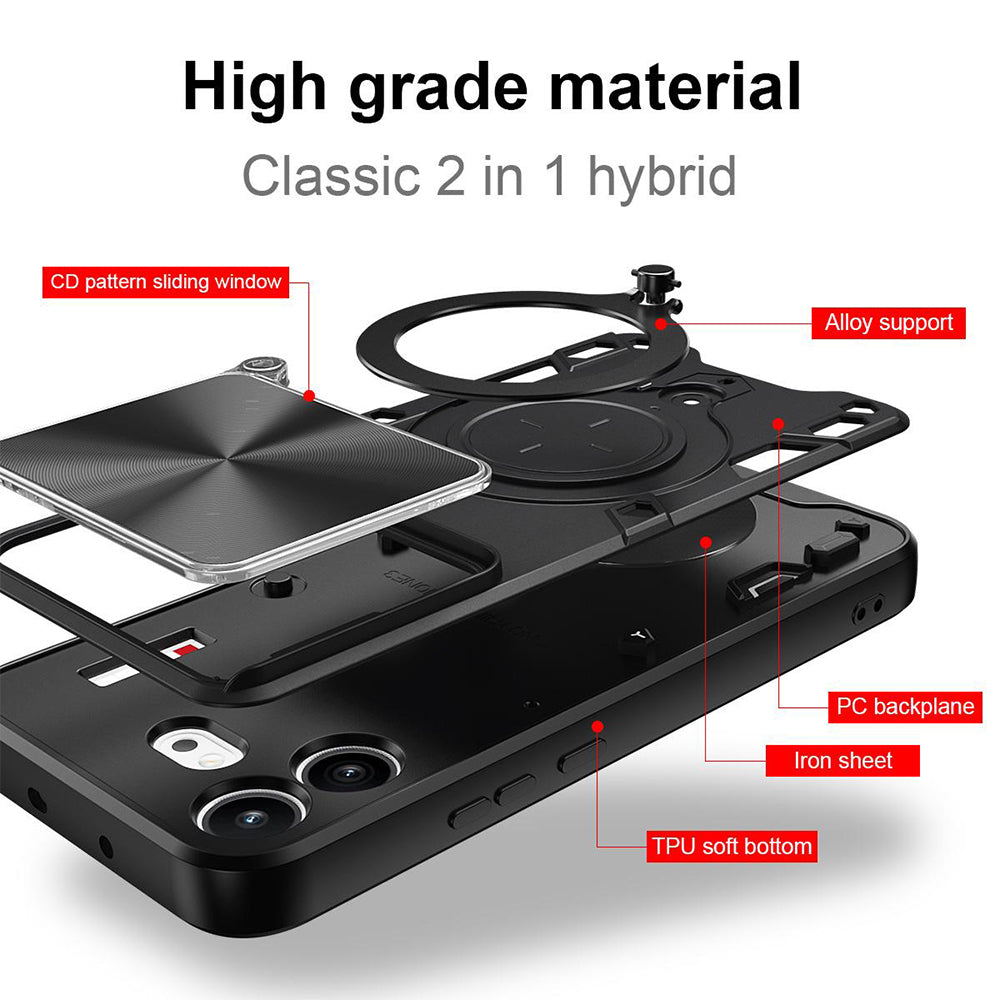 Funda para Nothing Phone (4b), Techsuit, CamGuard Pro, Negra