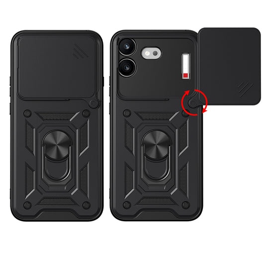 Funda para Nothing Phone (4b), Techsuit, CamShield, Negra