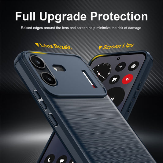 Funda para Nothing Phone (4b), Techsuit, Carbono, Azul