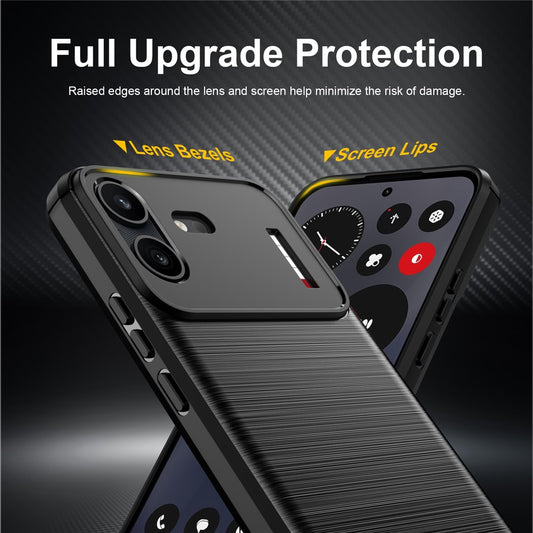 Funda para Nothing Phone (4b), Techsuit, Carbono, Negra