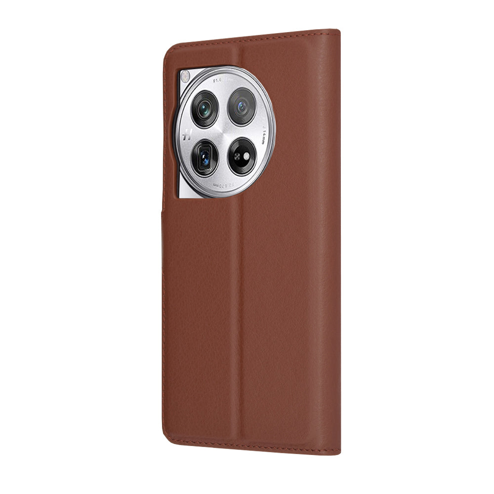 Funda para OnePlus 12, Techsuit, Leather Folio, Marrón