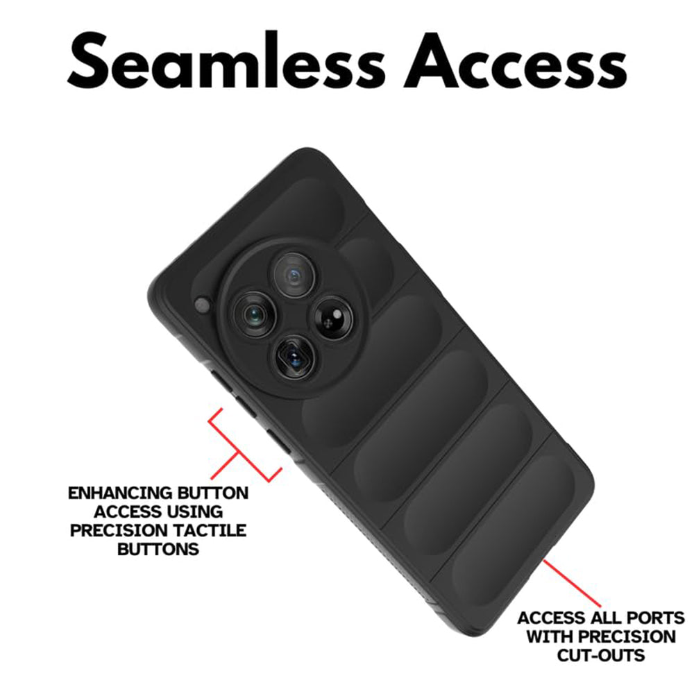 Funda para OnePlus 12, Techsuit, Magic Shield, Negra