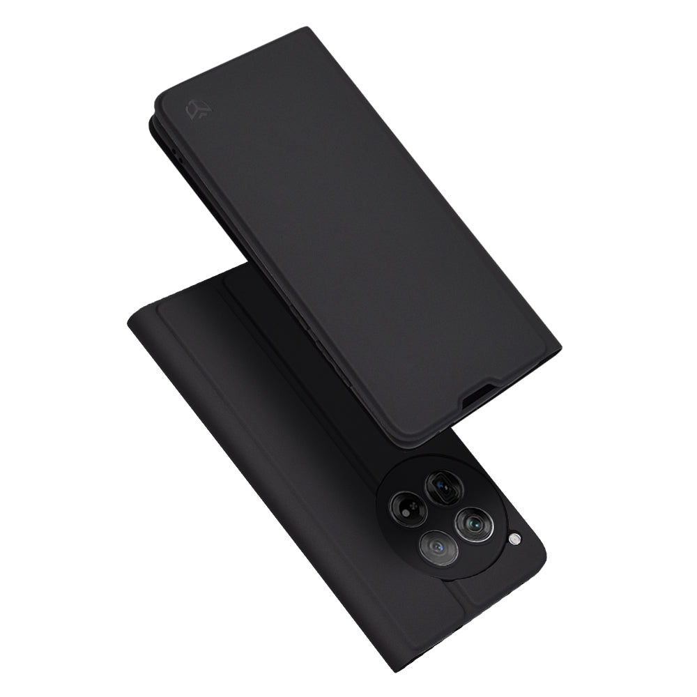 Funda para OnePlus 12, Techsuit, Magskin Book, Negra