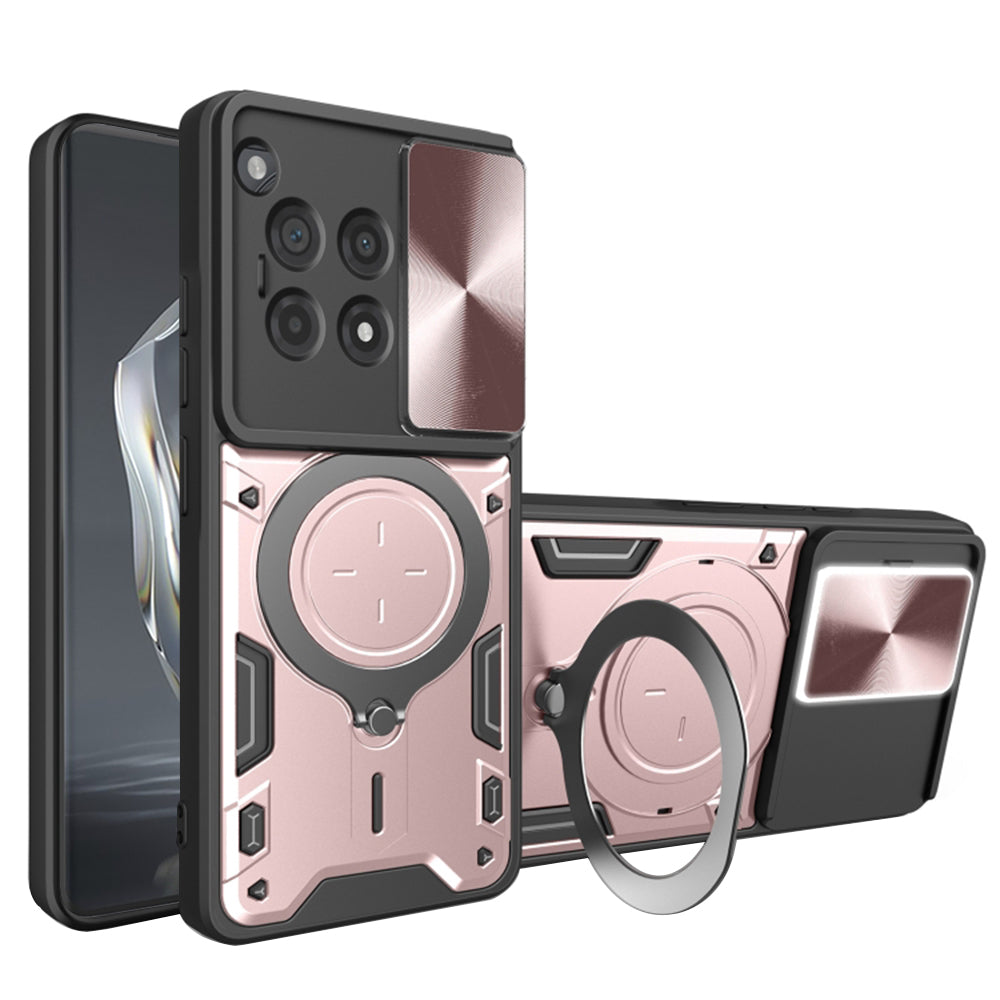 Funda para OnePlus 12R, Techsuit, CamGuard Pro, Rosa Dorado