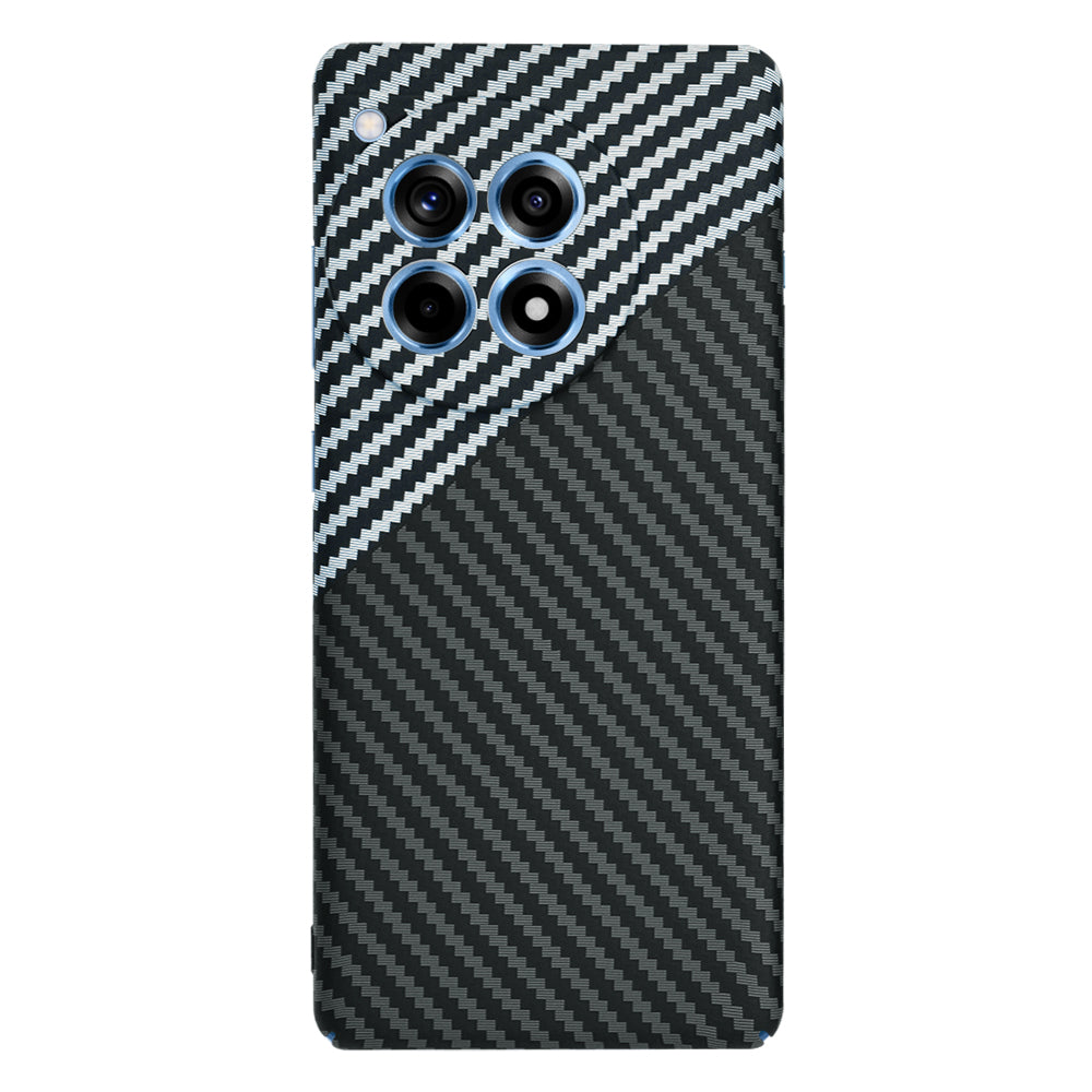 Funda para OnePlus 12R, Techsuit, Carbonite FiberShell, Negra Gris