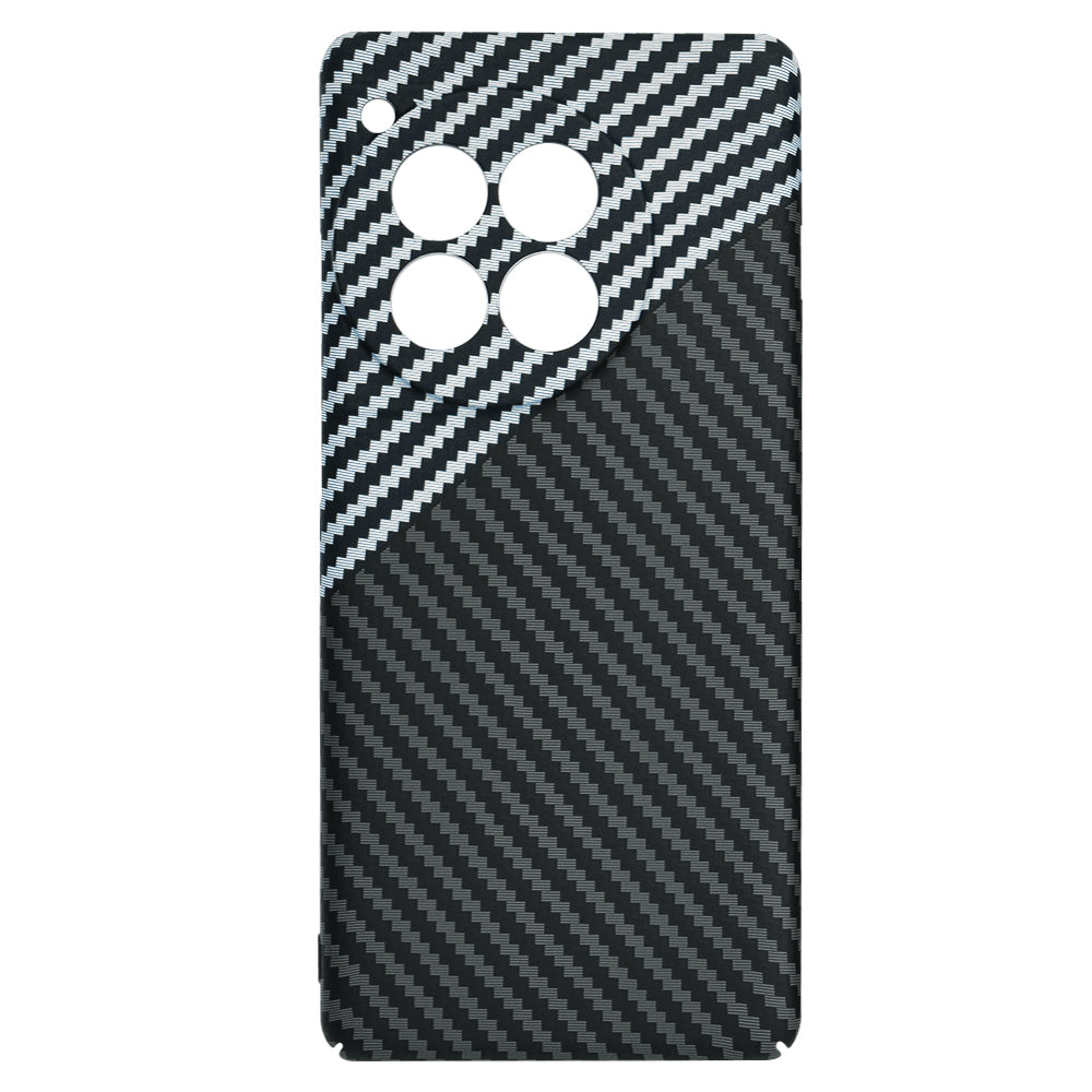 Funda para OnePlus 12R, Techsuit, Carbonite FiberShell, Negra Gris