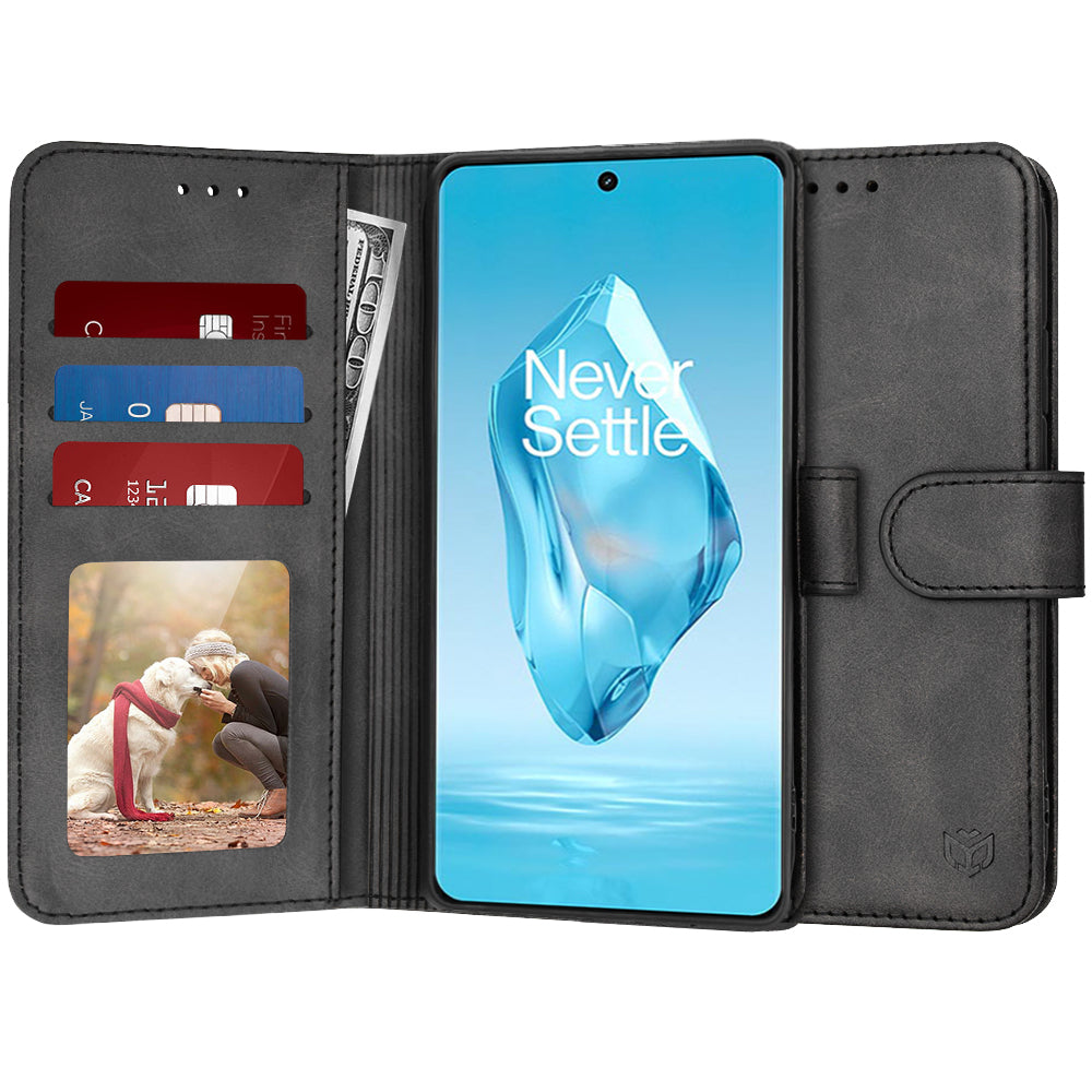 Funda para OnePlus 12R, Techsuit, Diary Book, Negra