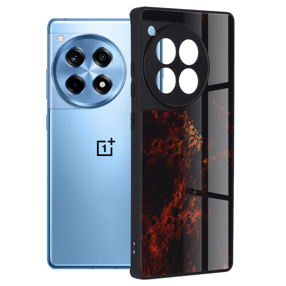 Funda para OnePlus 12R, Techsuit, Glaze, Roja