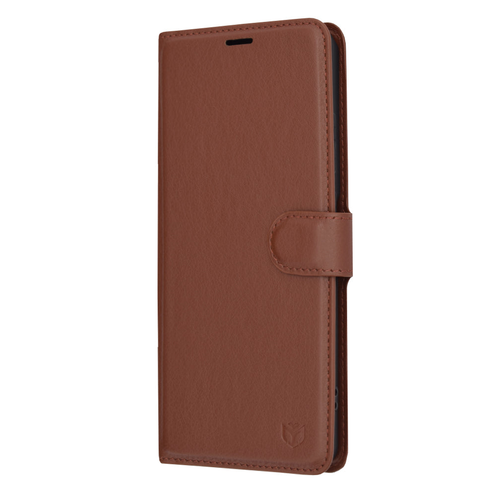 Funda para OnePlus 12R, Techsuit, Leather Folio, Marrón