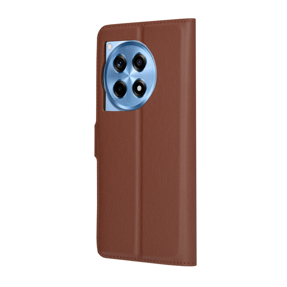 Funda para OnePlus 12R, Techsuit, Leather Folio, Marrón
