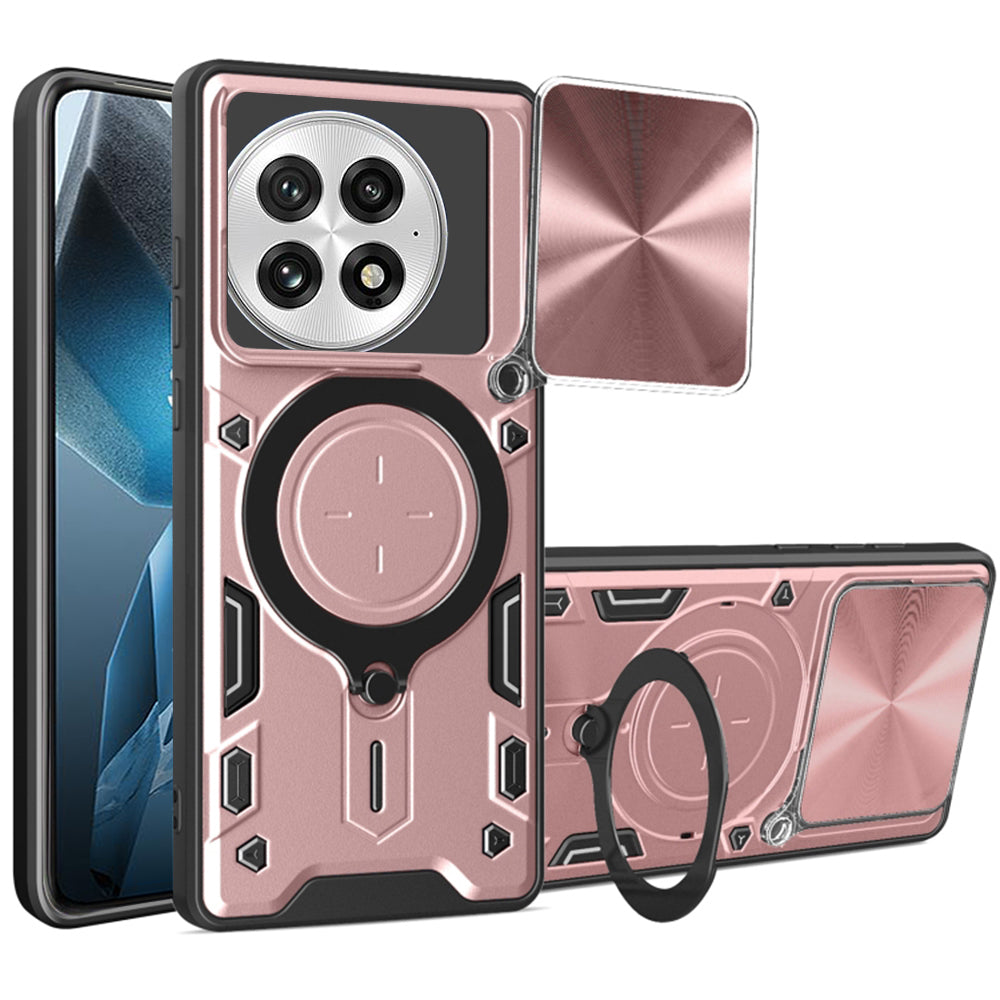 Funda para OnePlus 13, Techsuit, CamGuard Pro, Rosa Dorado