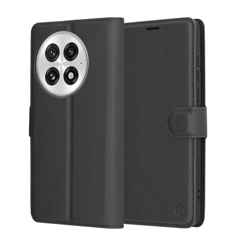 Funda para OnePlus 13, Techsuit, Leather Folio, Negra