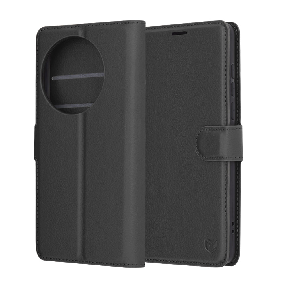Funda para OnePlus 13, Techsuit, Leather Folio, Negra