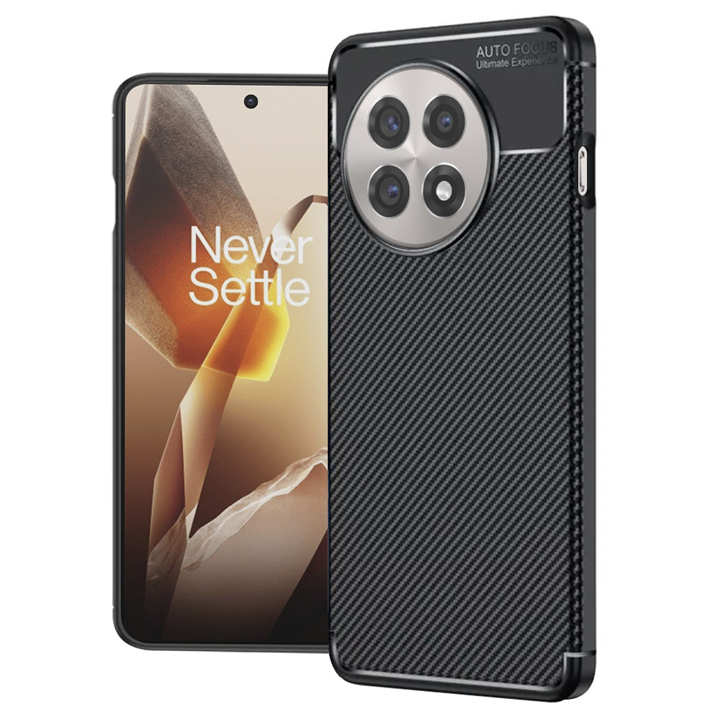 Funda para OnePlus 13R, Techsuit, Fibra de Carbon, Negra