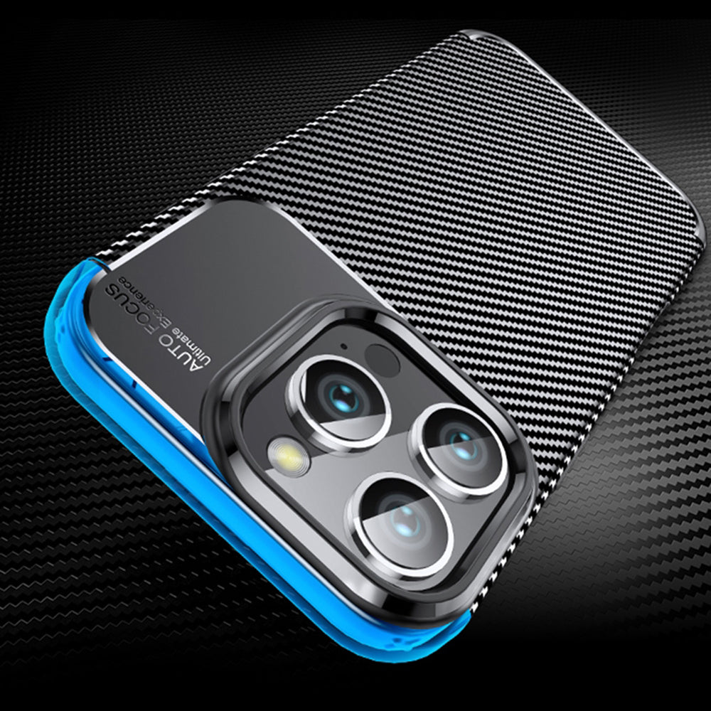 Funda para OnePlus 13R, Techsuit, Fibra de Carbon, Negra