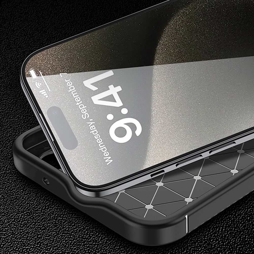 Funda para OnePlus 13R, Techsuit, Fibra de Carbon, Negra
