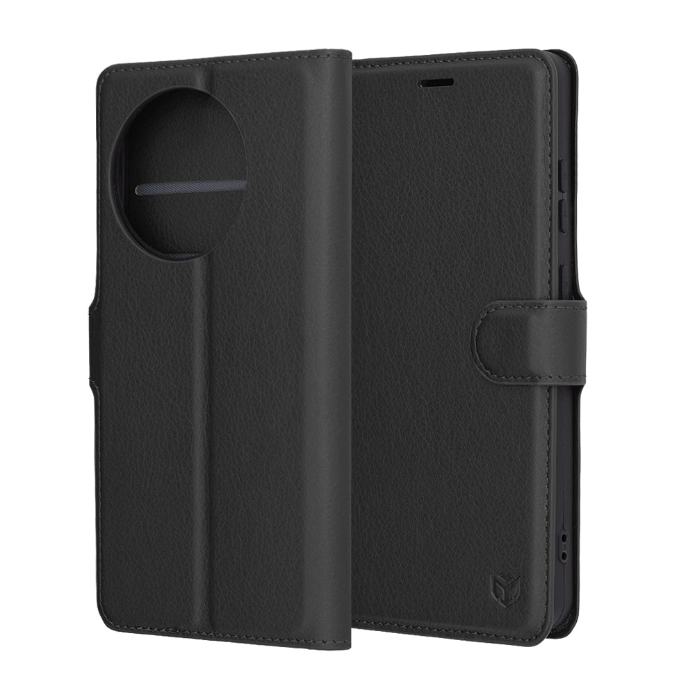 Funda para OnePlus 13R, Techsuit, Leather Folio, Negra