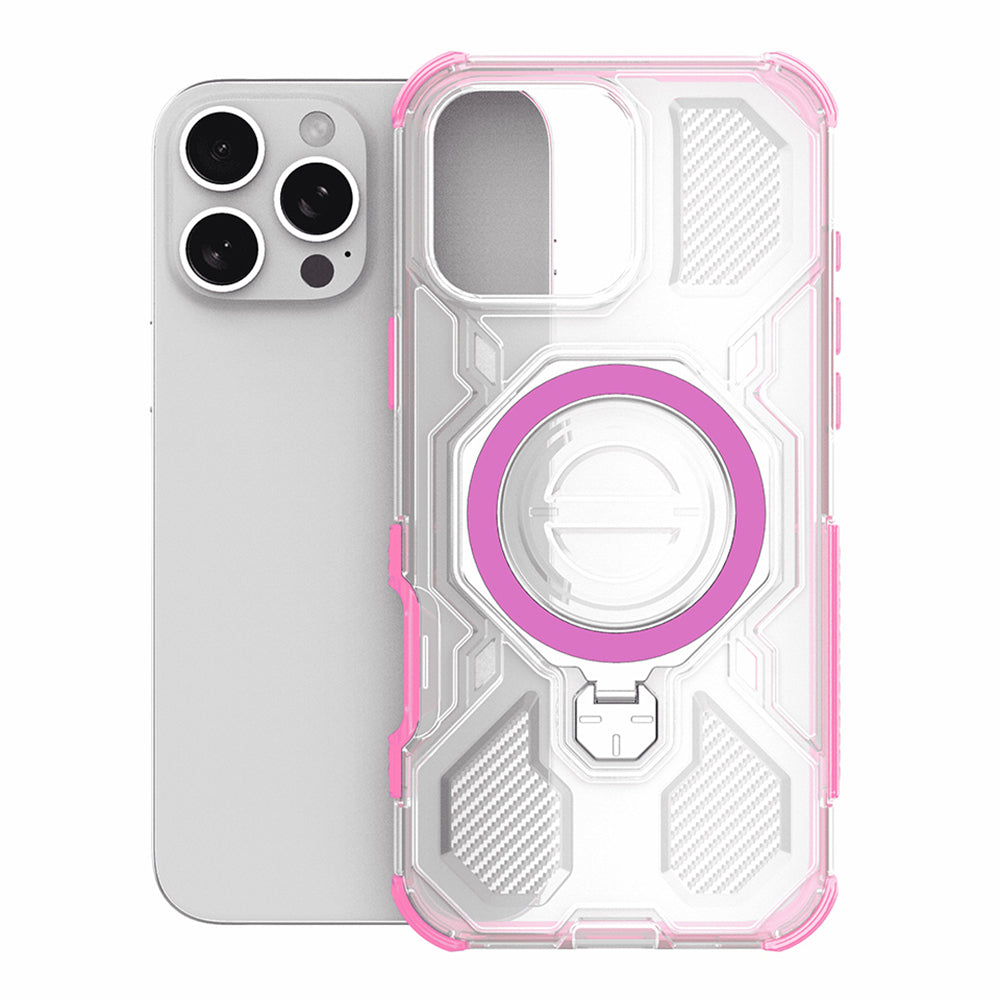 Funda para OnePlus 15, Techsuit, Carbon Shield Pro, Rosa.