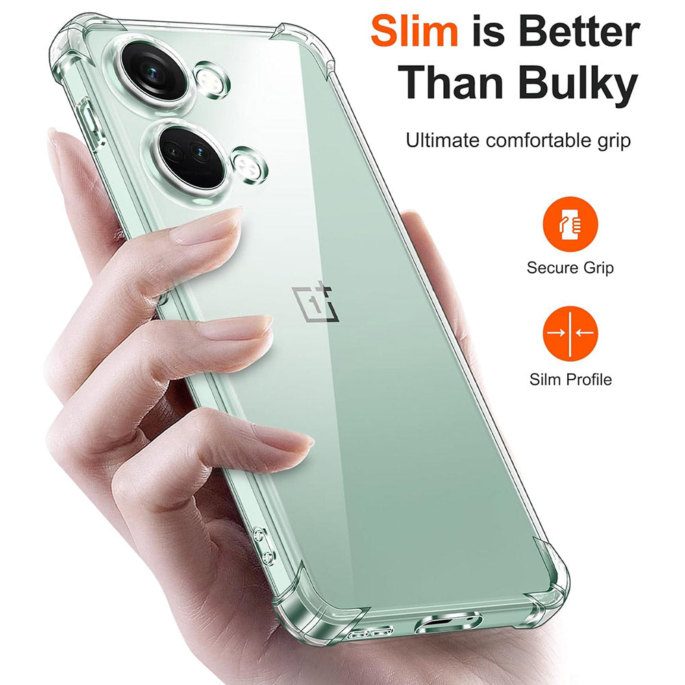 Funda para OnePlus Nord 3, Techsuit, Antigolpes Transparente, Transparente