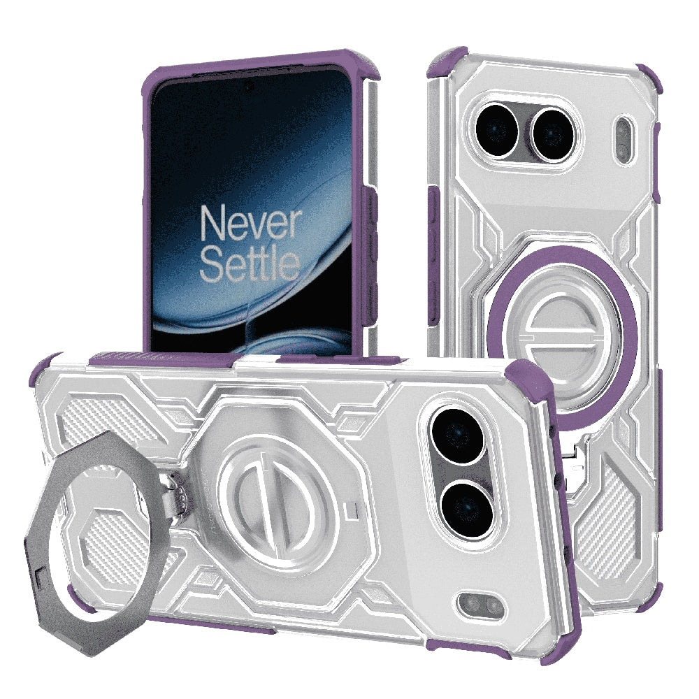 Funda para OnePlus Nord 4, Techsuit, Carbon Shield Pro, Morado