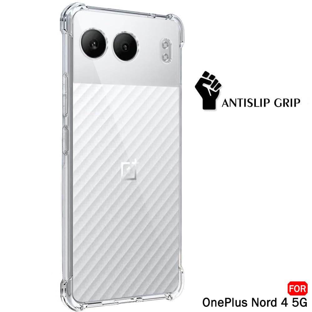 Funda para OnePlus Nord 4, Techsuit, Antichoque Transparente, Transparente