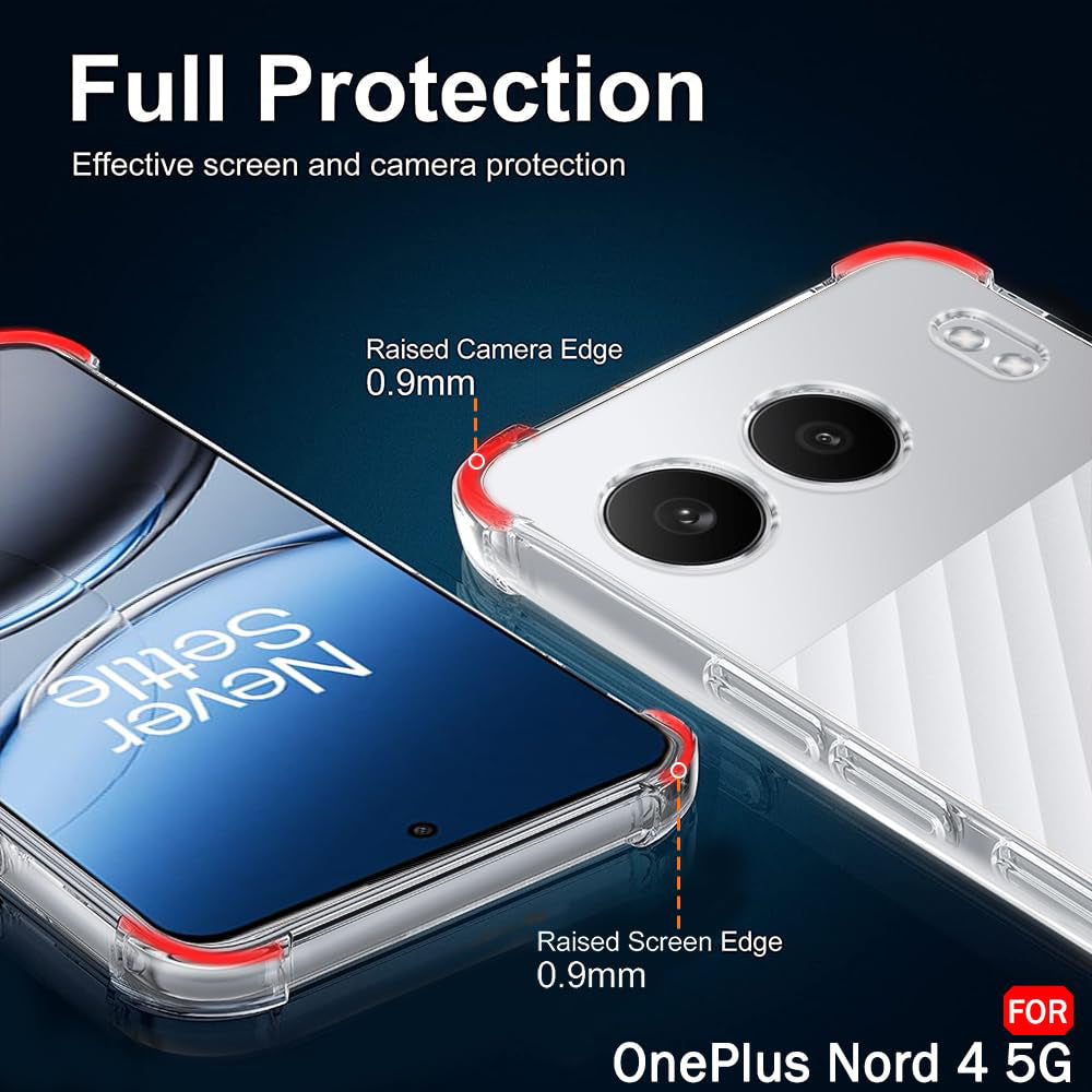 Funda para OnePlus Nord 4, Techsuit, Antichoque Transparente, Transparente