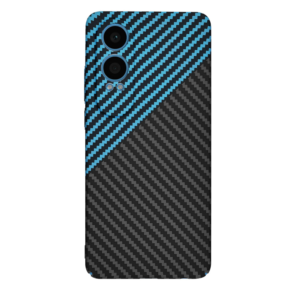Funda para OnePlus Nord CE4 Lite, Techsuit, Carbonite FiberShell, Negra Bleu