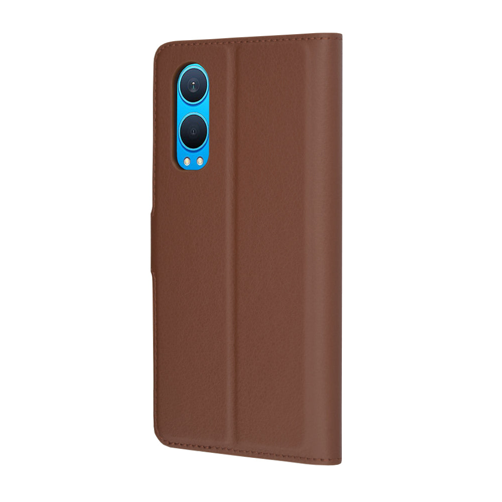 Funda para OnePlus Nord CE4 Lite, Techsuit, Leather Folio, Marrón