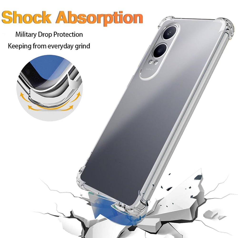 Funda para OnePlus Nord CE4 Lite, Techsuit, Antigolpes Transparente, Transparente