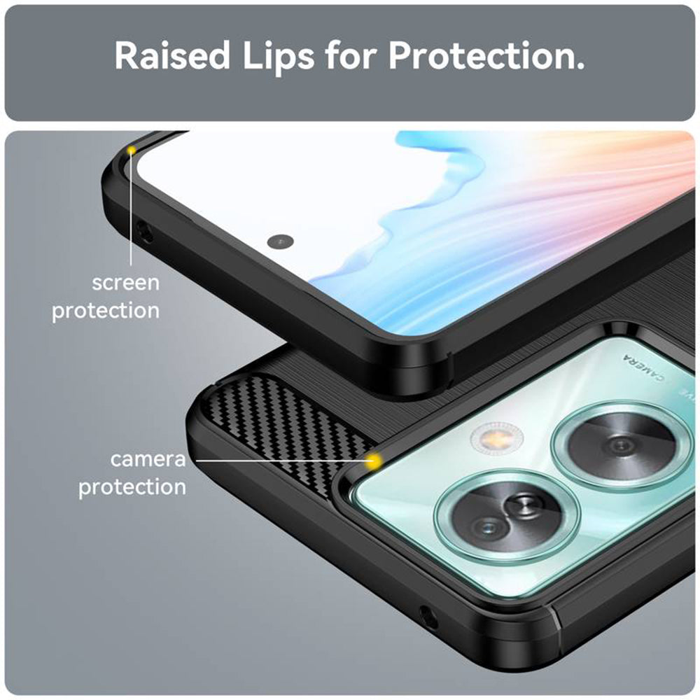 Funda para OnePlus Nord N30 SE / Oppo A79, Techsuit, Carbono, Negra