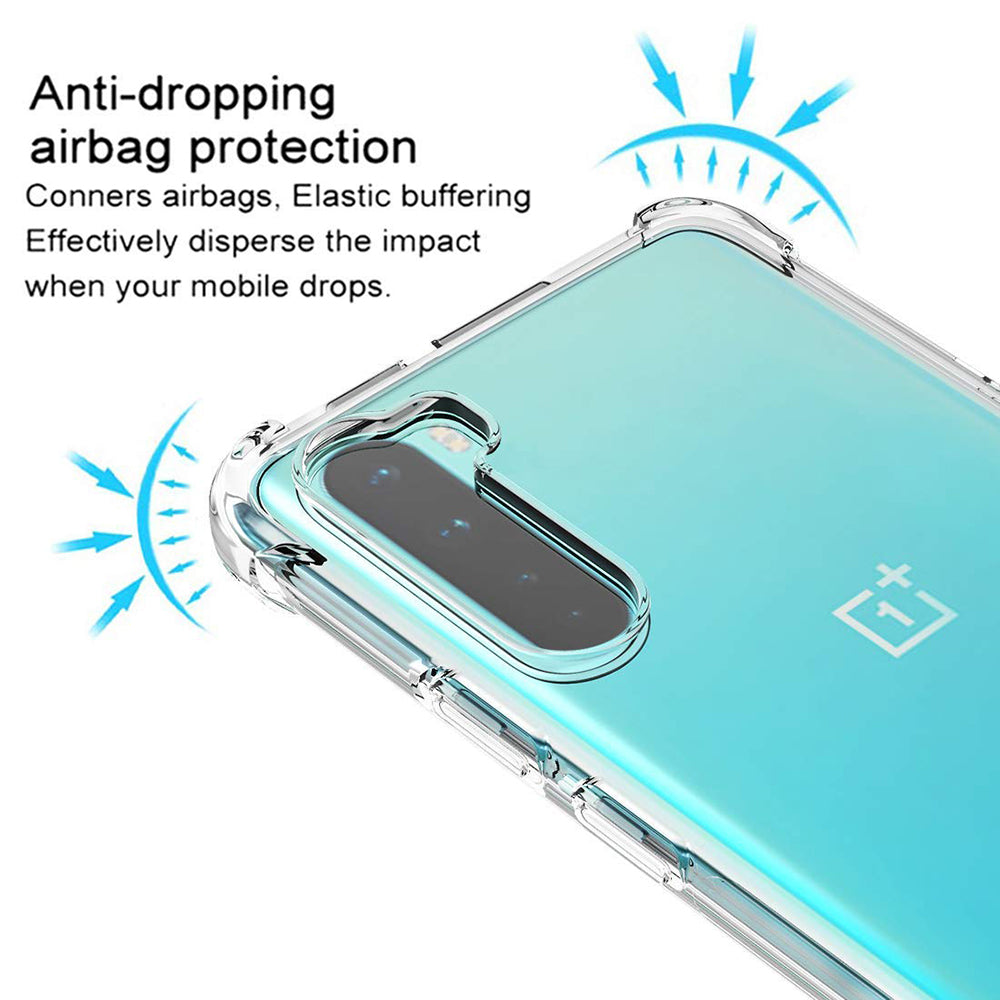 Funda para OnePlus Nord, Techsuit, Antichoque Transparente, Transparente