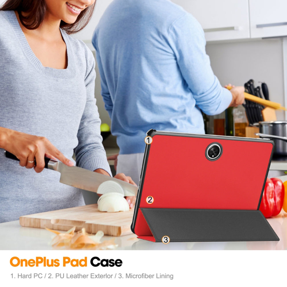 Funda para OnePlus Pad, Techsuit, FoldPro, Roja