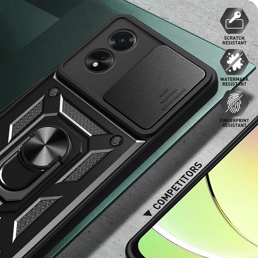 Funda para Oppo A18 / A38, Techsuit, CamShield, Negra
