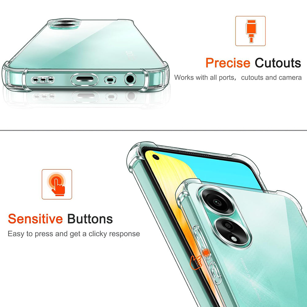 Funda para Oppo A18 / A38, Techsuit, Transparente a prueba de golpes