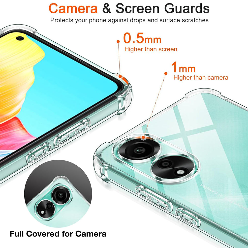 Funda para Oppo A18 / A38, Techsuit, Transparente a prueba de golpes