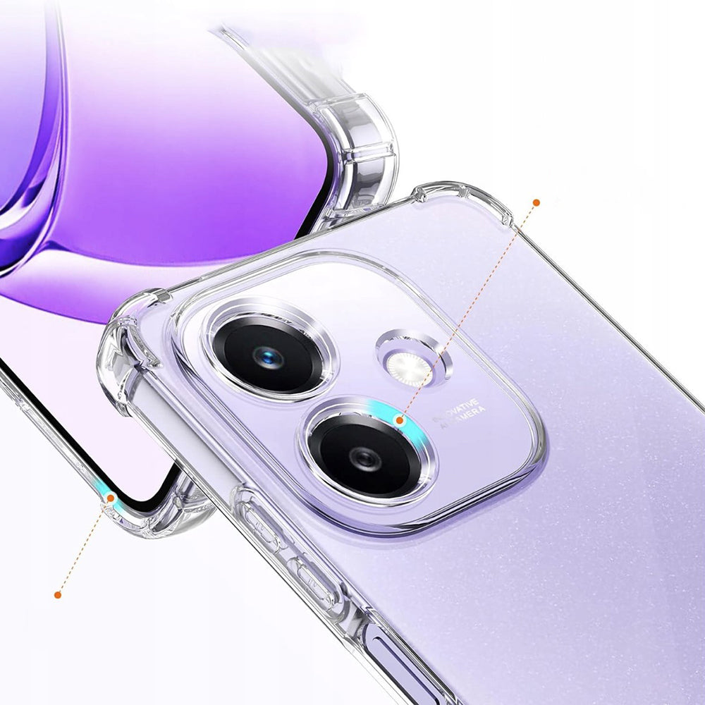 Funda para Oppo A3 4G, Techsuit, Antigolpes Transparente, Transparente
