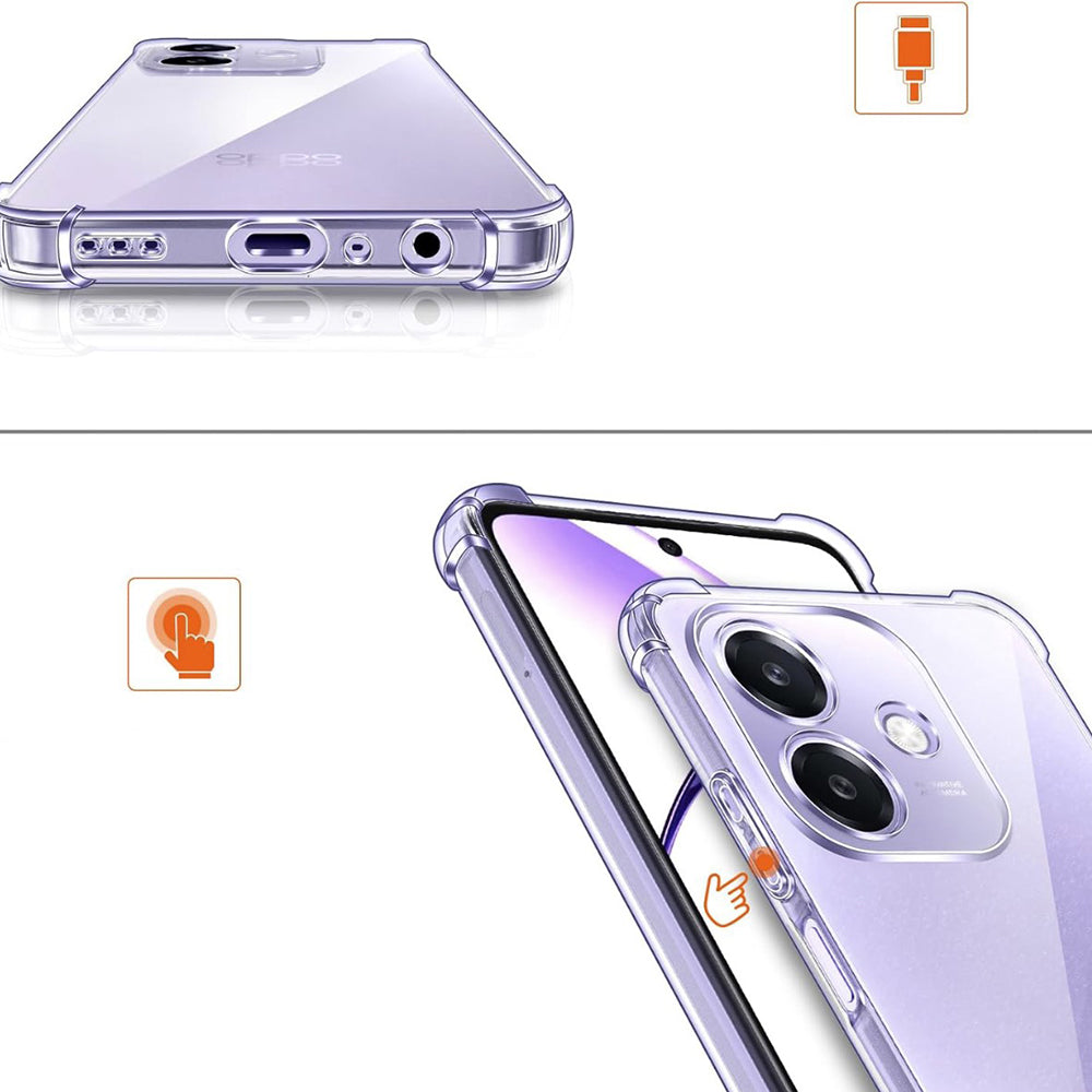 Funda para Oppo A3 4G, Techsuit, Antigolpes Transparente, Transparente