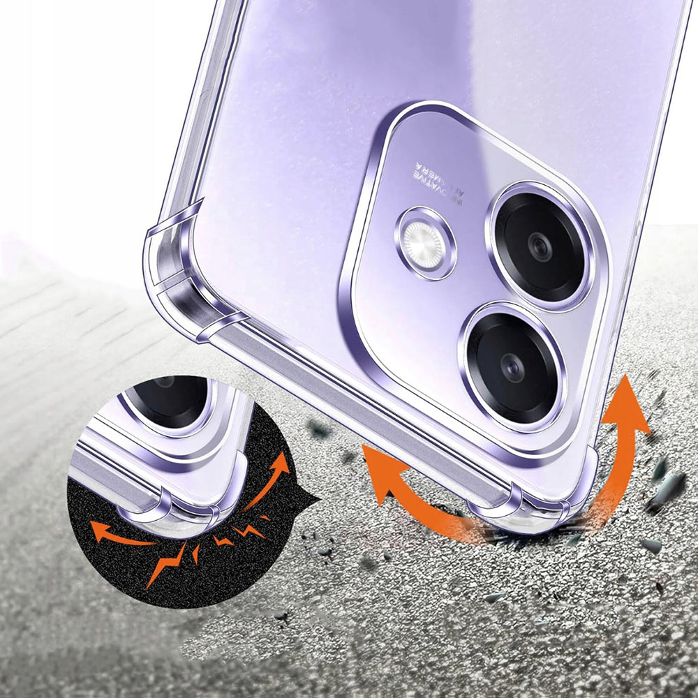 Funda para Oppo A3 4G, Techsuit, Antigolpes Transparente, Transparente
