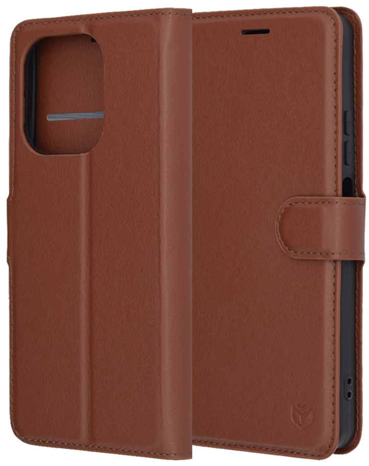 Funda para Oppo A5 Pro 4G / A5 Pro, Techsuit, Leather Folio, Marrón