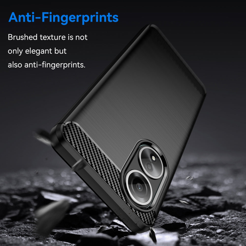 Funda para Oppo A58 4G, Techsuit, Carbono, Negra
