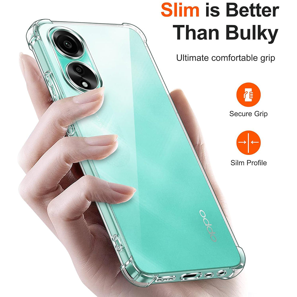 Funda para Oppo A58 4G, Techsuit, Transparente a prueba de golpes, Transparente