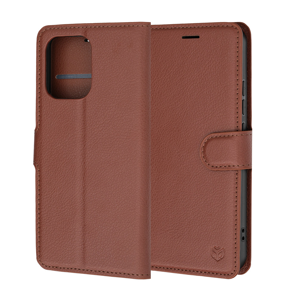 Funda para Oppo A6 Pro 5G / A6 Pro 4G, Techsuit, Leather Folio, Marrón