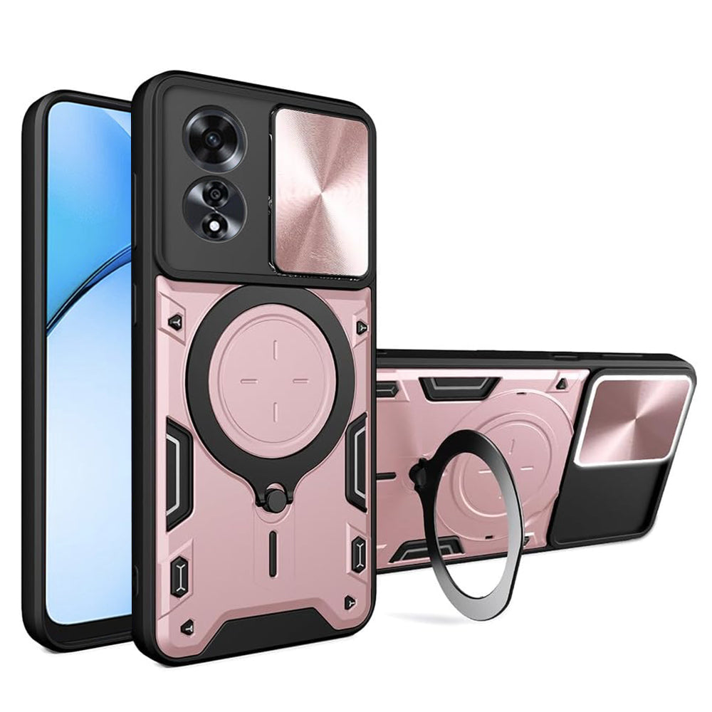 Funda para Oppo A60, Techsuit, CamGuard Pro, Rosa Dorado