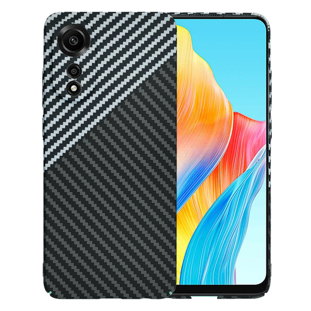 Funda para Oppo A78 4G, Techsuit, Carbonite FiberShell, Negra Gris